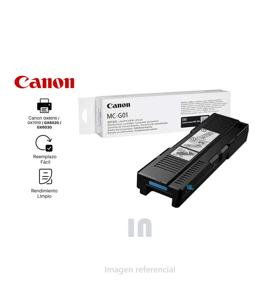 CAJA DE MANTENIMIENTO CANON MC-G01 P/ GX6010/ GX7010/ 6020/ 6030