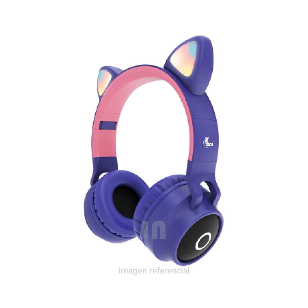AUDIFONO XTECH XTH650, INALAMBRICO BLUETOOTH, COLOR MORADO.