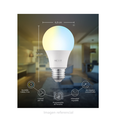 BOMBILLA LED INTELIGENTE SMART NHB-W1202PK WI-FI LED 2-PACK, 802.11n, A19, 9W (equivalente a 60 watts), 800 LÚMENES