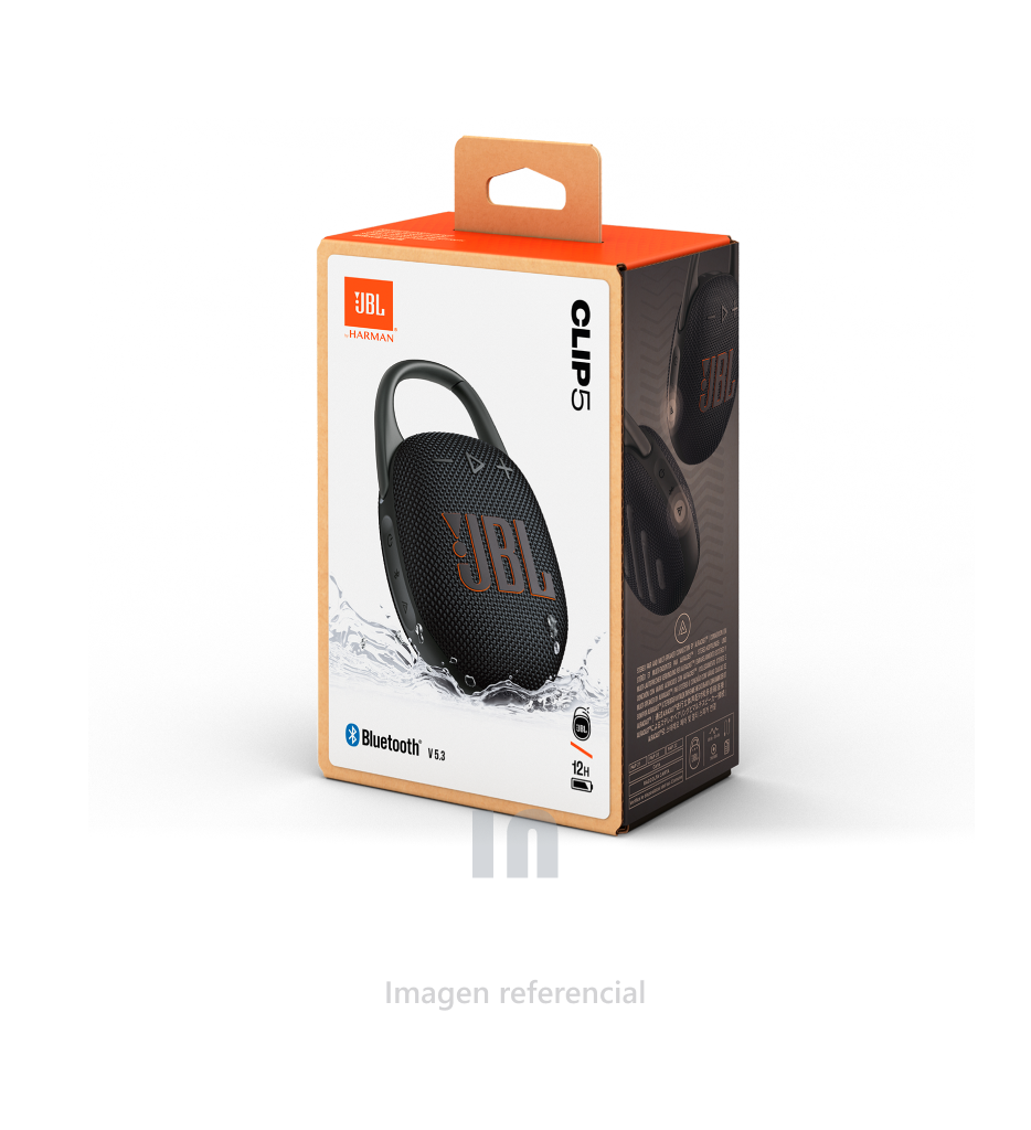 Parlante Bluetooth JBL Clip 5, 7W, IP67, 12 Horas de Reproducción.