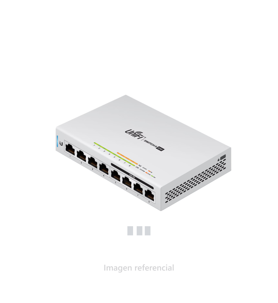UniFi Switch US-8-60W Ubiquiti 8 Puertos POE 60W, 08 Puertos