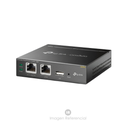 Controlador de hardwareTP-Link Omada OC200 para gestión centralizada de redes Omada, con soporte para hasta 100 AP, 20 switches y 10 routers, acceso remoto en la nube, alimentación PoE y puertos Ethernet, USB y Micro-USB.