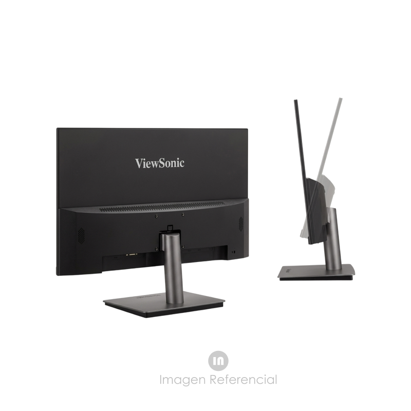Monitor ViewSonic VA240A-H de 23.8" con panel IPS Full HD (1920×1080), tasa de refresco de 120 Hz, tiempo de respuesta MPRT de 1 ms, brillo de 250 nits, ángulos de visión de 178°, entradas HDMI 1.4 y VGA, montaje VESA 75×75 mm, y tecnologías Flicker-Free y filtro de luz azul para mayor comodidad visual.