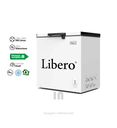 Congeladora 200 litros blanco lfh-201v libero, de acero inoxidable, cajón de frutas y verduras, iluminación interna, eléctrica, blanco.