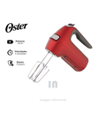 Batidora de Mano Oster FPSTHM360R053, 6 Velocidades, 320W, Rojo