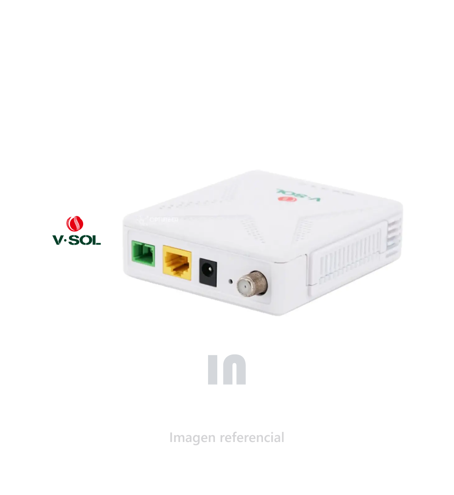 ONU V-SOL Dual GPON/EPON con 1 Puerto SC/APC + 1 puerto LAN Gigabit + 1 puerto CATV