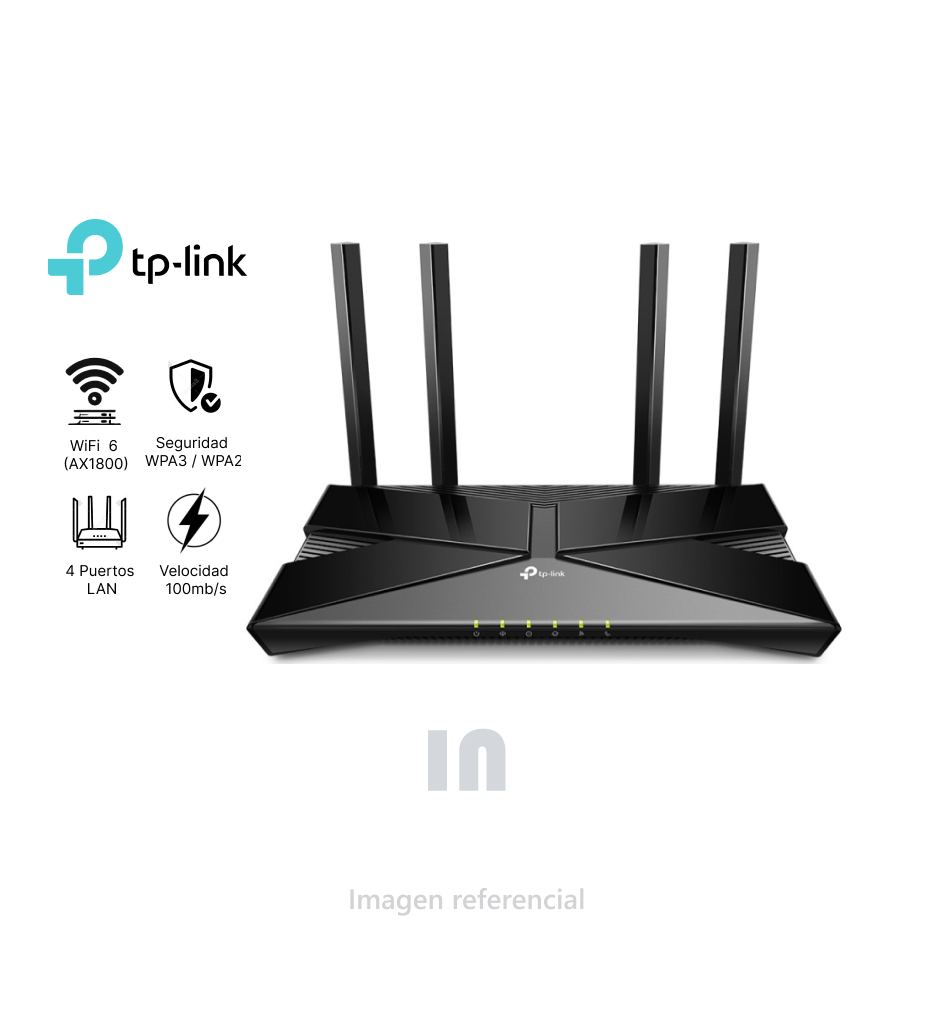Router Inalámbrico TP-Link AX1800 ONU/ONT GPON, 1 Puerto SC/APC, 4 LAN Gigabit, 1 FXS RJ11, EasyMesh, AgiNet.