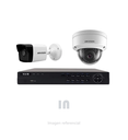 Kit de Video Vigilancia Hikvision 2 Cámaras IP – NVR 4 Canales PoE, Domo 2MP y Bullet Value 2MP