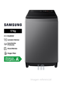 Lavadora Samsung eco bubble 17kg WA17CG6441BD, panel digital, centrifugado, gris.