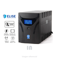 UPS Elise de línea interactiva ELISE AUR-1000-LCD-USB - 1kVA/600W, Entrada - 220 V AC 230 V AC, 240 V AC, Salida 6 x NEMA 5-15R, Senosoidal, USB, LCD Pantalla.