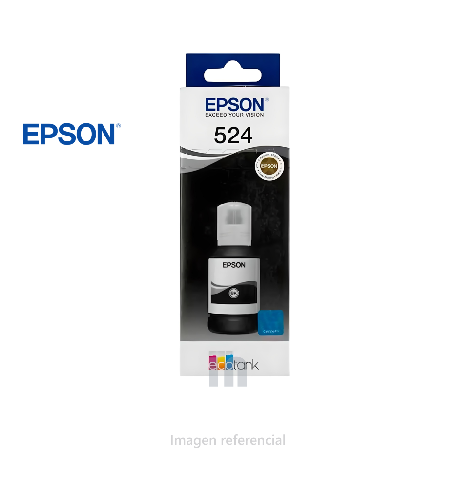 Botella de Tinta Epson 524 Negro T524120-AL, 127ml