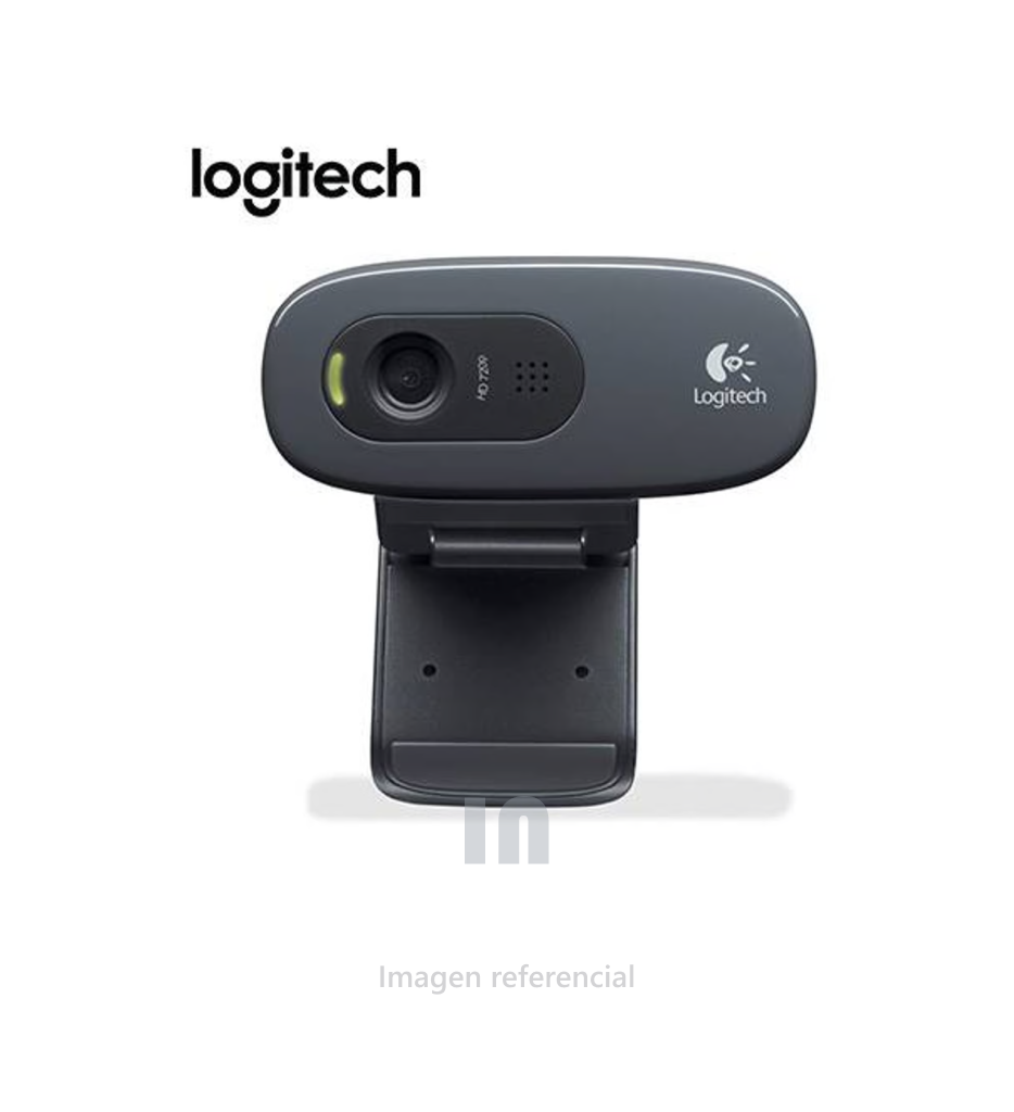 Cámara Web Logitech C270 HD 720p, Micrófono Integrado, Color Negro