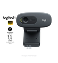 Cámara Web Logitech C270 HD 720p, Micrófono Integrado, Color Negro