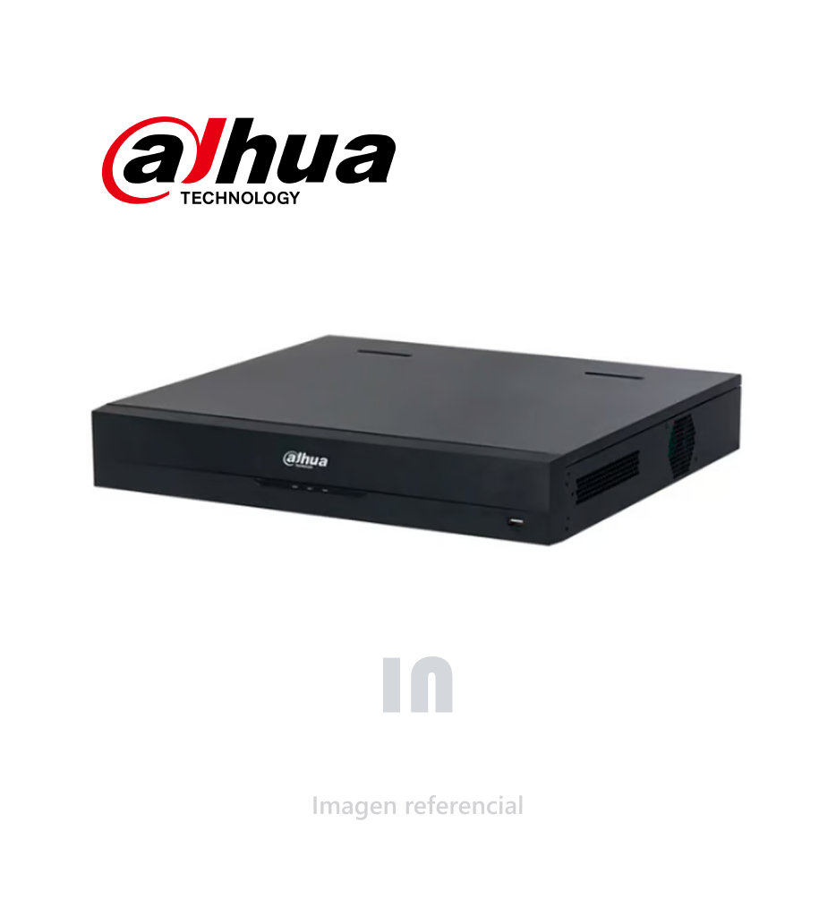 NVR DAHUA 32 CANALES 16POE SOPORTA 4 HDD HASTA 16TB IA PROTECCIÓN PERIMETRAL DHI-NVR5432-16P-EI.