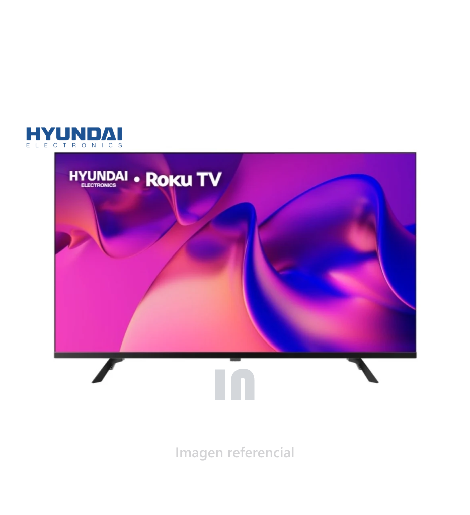 SmartTV Hyundai HYLED4027RIM de 40" Full HD, Roku TV, wifi, usb, RCA, 3 puertos HDMI, negro.