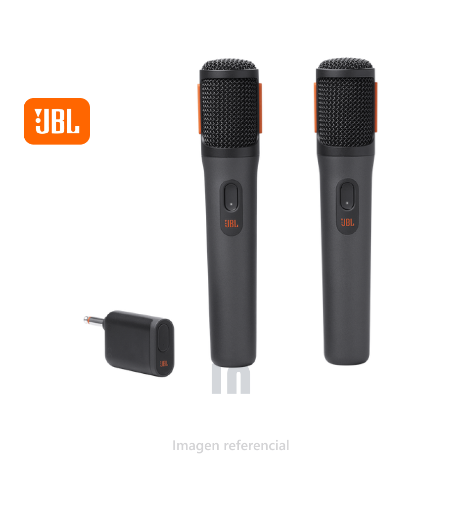 JBL PartyBox Micrófono inalámbrico dual, 20h batería, conexión 2.4 GHz, compatibles con PartyBox