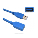 CABLE EXTENSION USB 3.0 DOBLE FILTRO (GP-010(3.0) 3M), 1.80MTS/3M, DE MACHO A HEMBRA, AZUL.