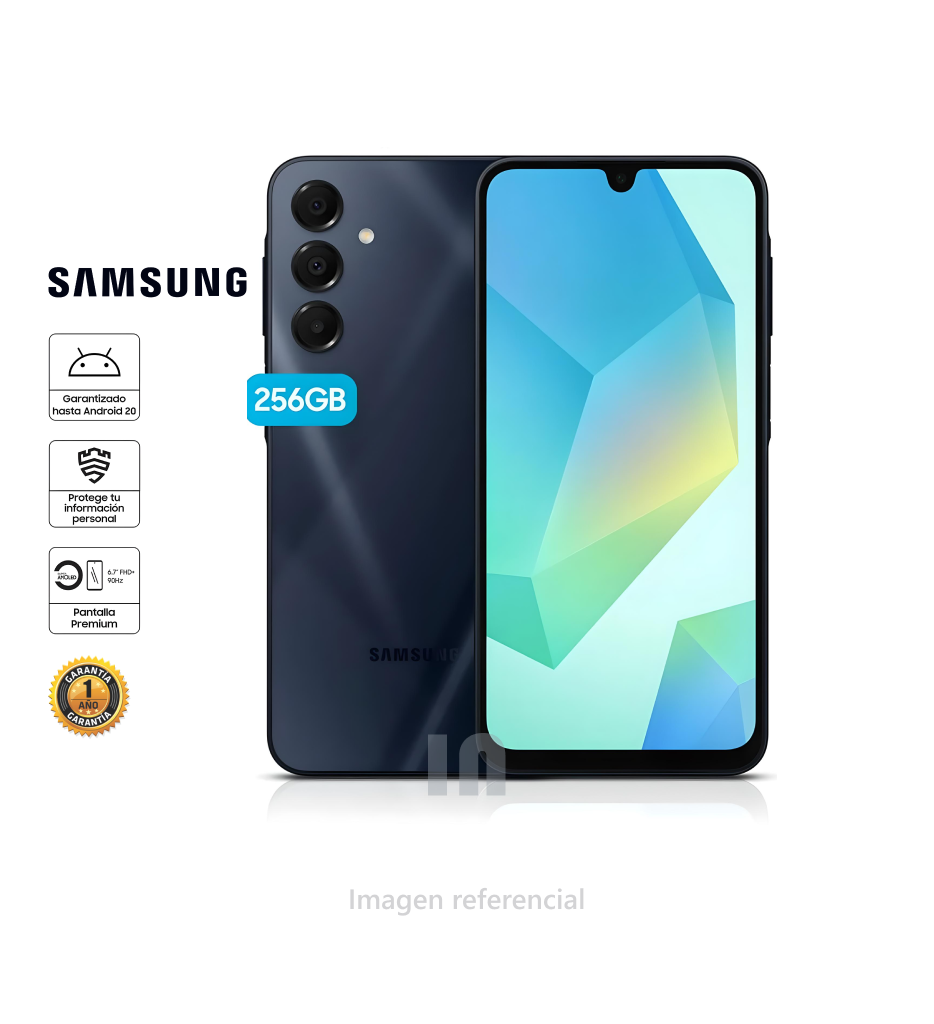 Celular Samsung Galaxy A16, 6.7”, Exynos 1330, 8GB RAM, 256GB ROM, Cámara 50MP Triple, Batería 5000mAh.