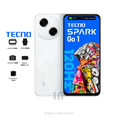 Celular Tecno Spark Go 1S, 6 GB de RAM (3 GB + 3 GB ampliables), 64 GB de ROM, 13 MP, pantalla HD+ de 6,52", color blanco brillante