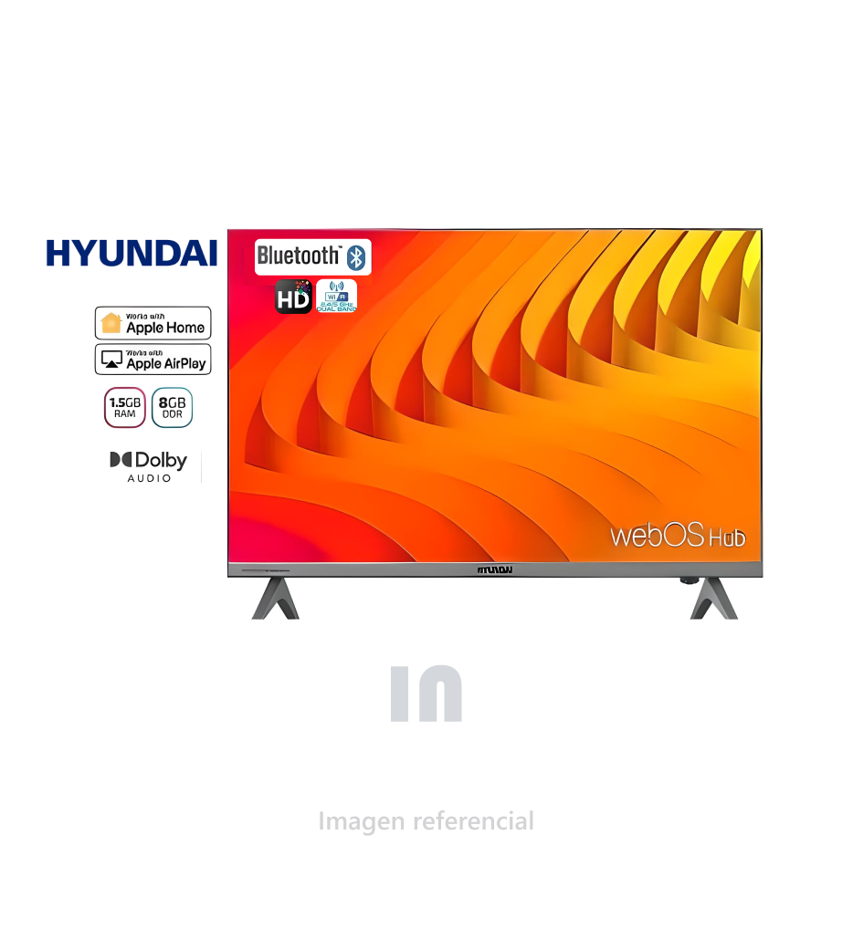 Televisor Hyundai Led 32" HYLED3256WiM HD Smart TV, WebOS Hub.