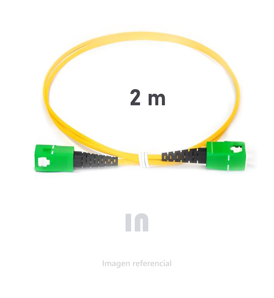 Patchcord Fibra Optica G652D Simplex LSZH 2mm 2 mts SC/APC- SC/APC.