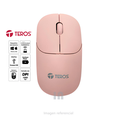 Mouse óptico inalámbrico TEROS TE-1218S, 1000 DPI, receptor USB, 3 botones.