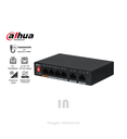 Switch Dahua PFS3006-4ET-60 - 4 Puertos PoE 10/100Mbps, 2 Uplink, 60W, No Administrable, Capa 2