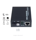 Media converter (BKTSG2-60A) BKTELL 10/100/1000 single fiber/single mode SC Tx1490nm Rx1550nm, 60km, negro, BKTELL.