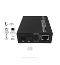 Media converter (BKTSG2-60B) BKTELL 10/100/1000 single fiber/single mode SC Tx1550nm Rx1490nm, 60km, negro, BKTELL.