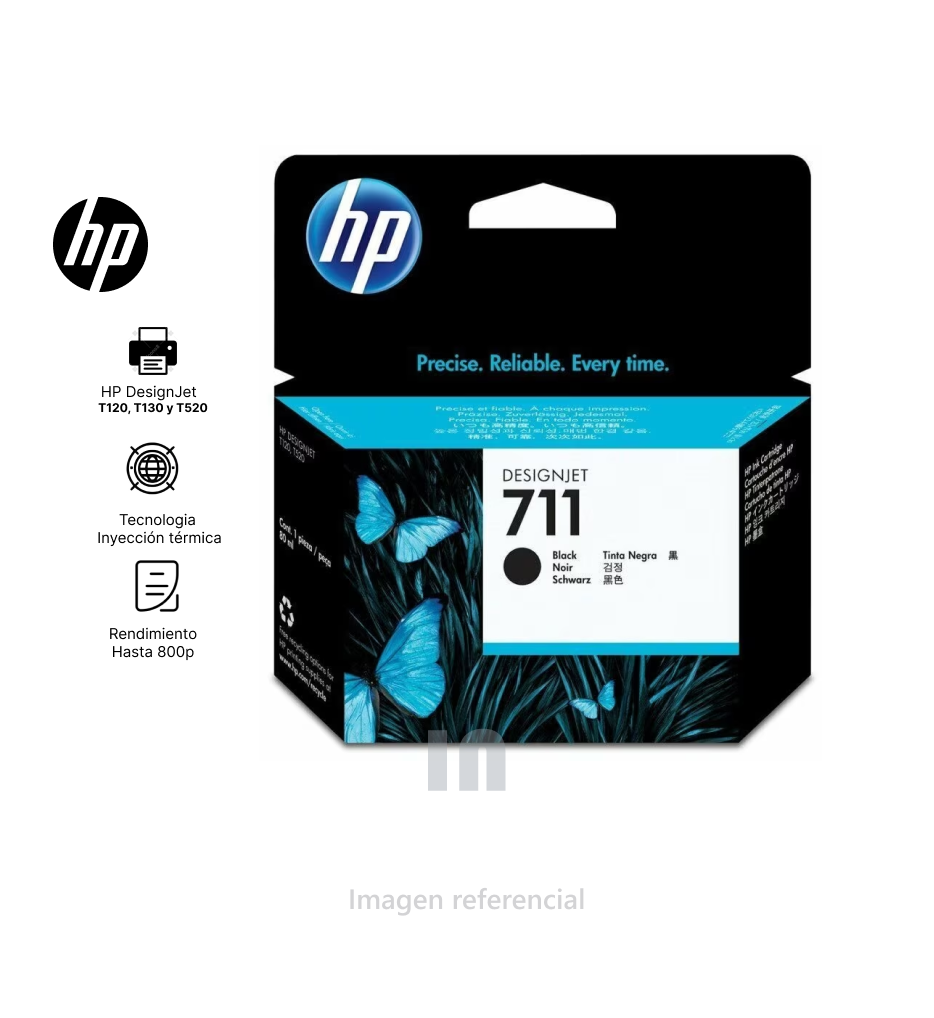 Cartucho De Tinta Hp 711 (Cz129a) Para DesignJet T120/T520/T130 