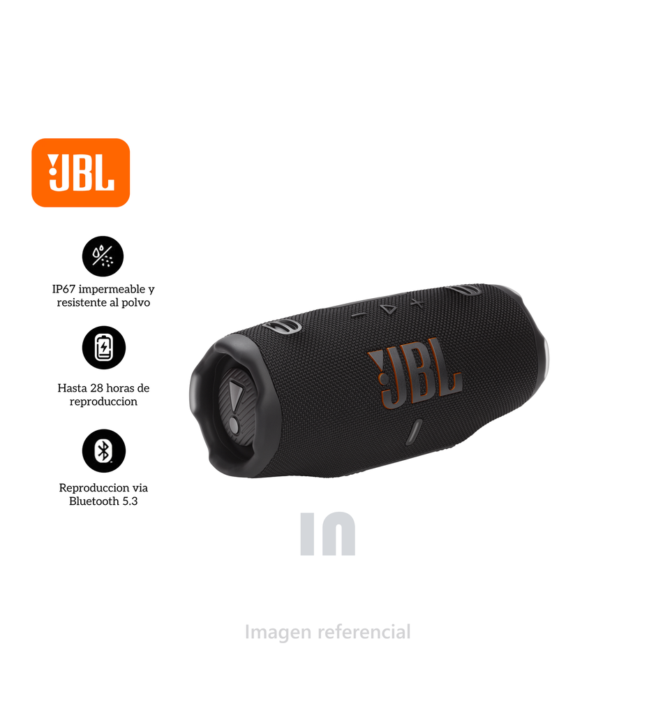 Parlante Bluetooth JBL Charge 6 – 40W, Auracast, IP67, Hasta 28 Horas de Reproducción, Puerto USB-C