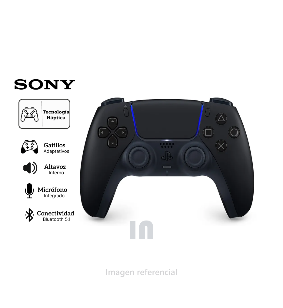 Mando Inalámbrico Sony DualSense PS5 CFI-ZCT1W – Color Negro.