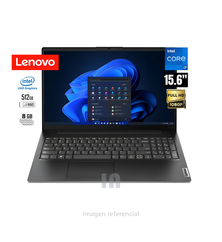 Notebook Lenovo V15 G4 IRU, 15.6" FHD TN, Intel Core i7-13620H, 8GB RAM, 512GB SSD, Batería 38Wh, Color Iron Grey