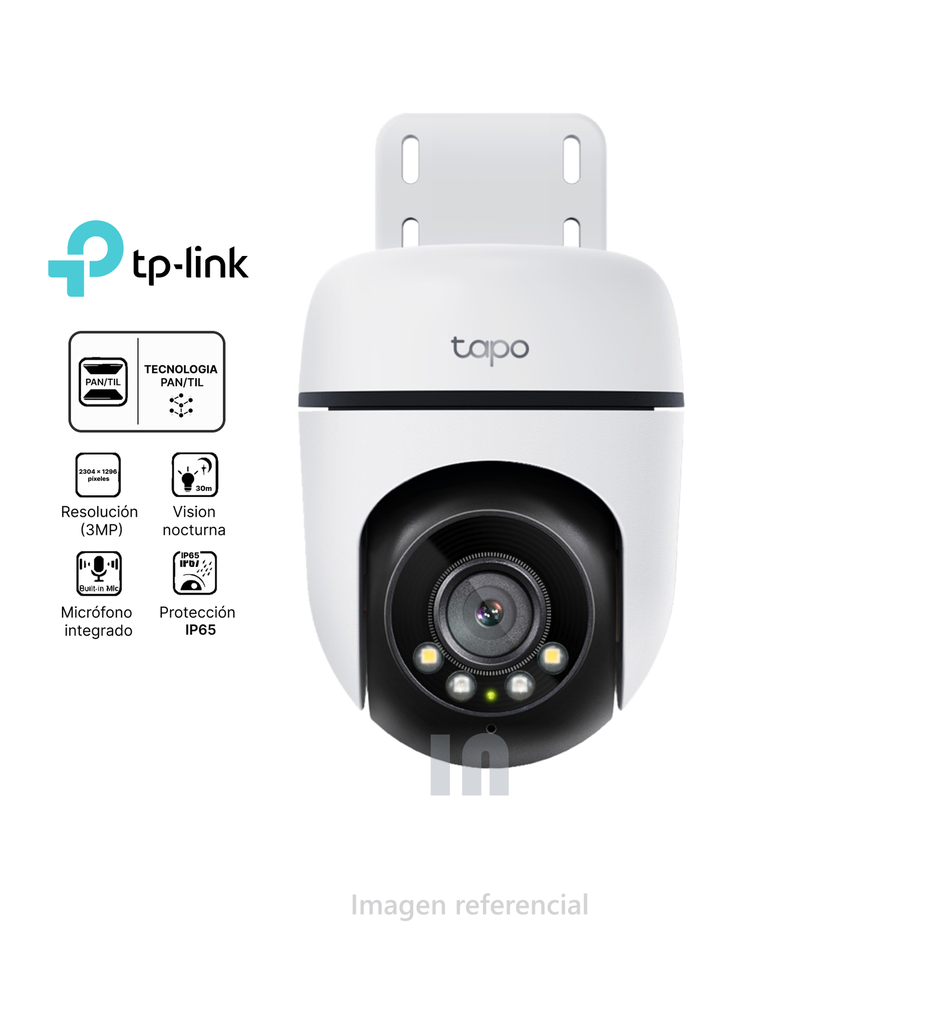 CAMARA DE SEGURIDAD WIFI TP-LINK, IP INTERIOR Y EXTERIOR 2304X1296 PIXELES TAPO C510W