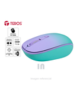 Mouse óptico inalámbrico TEROS TE-1224S, 800-1200-1600 DPI, receptor USB, 4 botones.