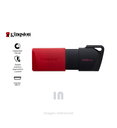 Memoria Flash USB Kingston DataTraveler Exodia M, 128GB, USB 3.2 Gen 1, Rojo.