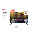 Televisor JVC LED 32" HD Google TV, LT-32KM148 con Dolby Audio, procesador RTK2841, Wi-Fi, bluetooth, puerto hdmi.