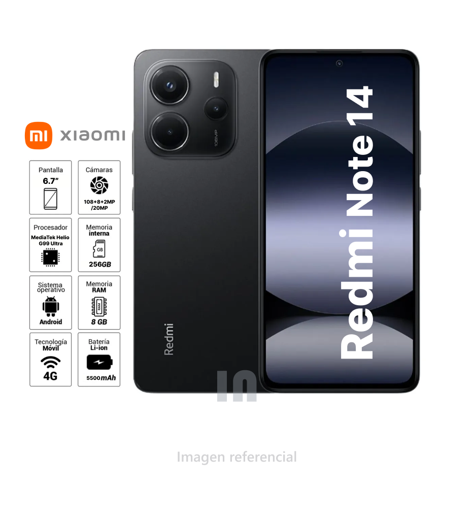 Xiaomi Redmi Note 14 – Potencia,  cámara 108MP y batería duradera