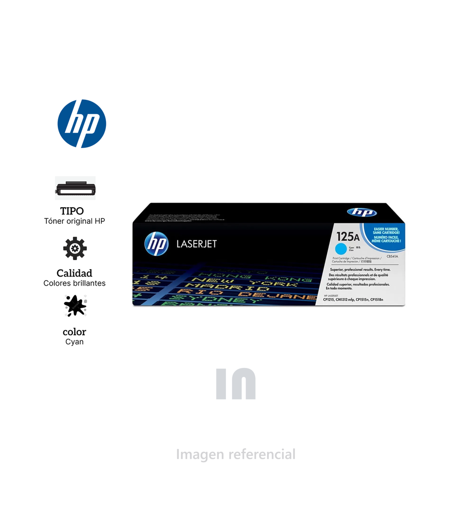 Tóner HP CB541A (125a) Original l.j.1215/1515 Cyan.