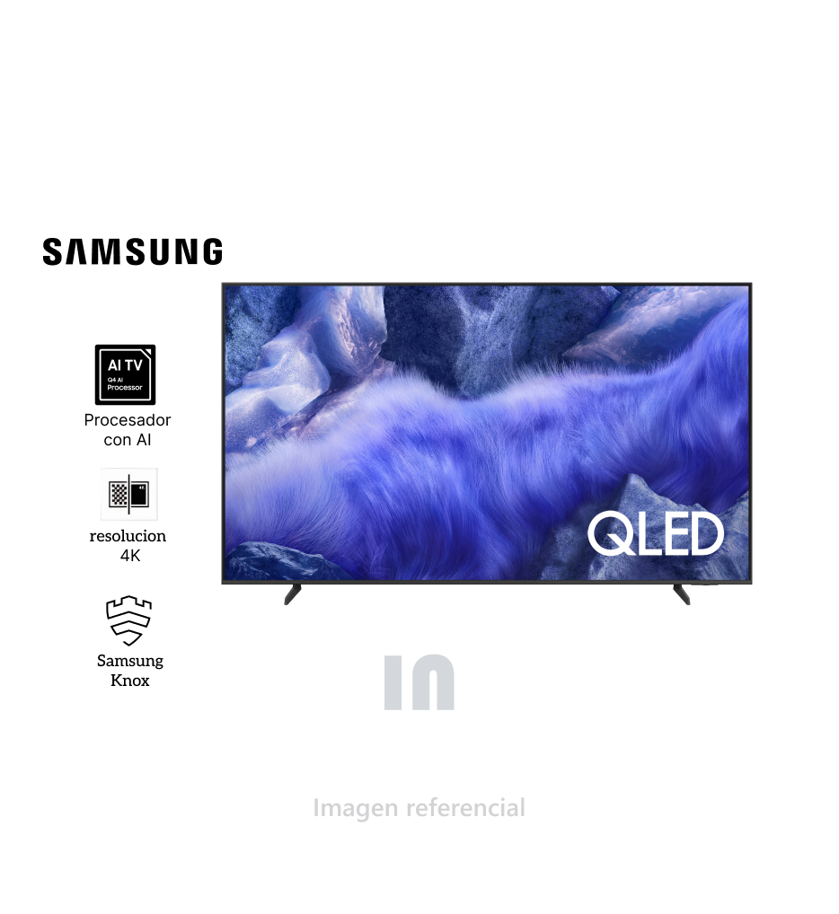 Smart TV Samsung 65” 4K Ultra HD QLED QEF1 (2025), Pantalla Plana con Bluetooth – Modelo QN65QEF1AGXPE