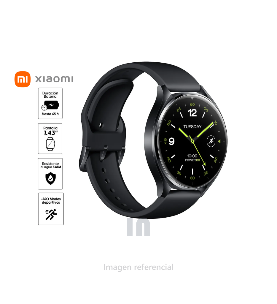 Smartwatch Xiaomi Watch 2 - Llamadas Bluetooth, Snapdragon W5+ Gen1- RAM LPDDR4X de 2 GB – Memoria interna 32 GB