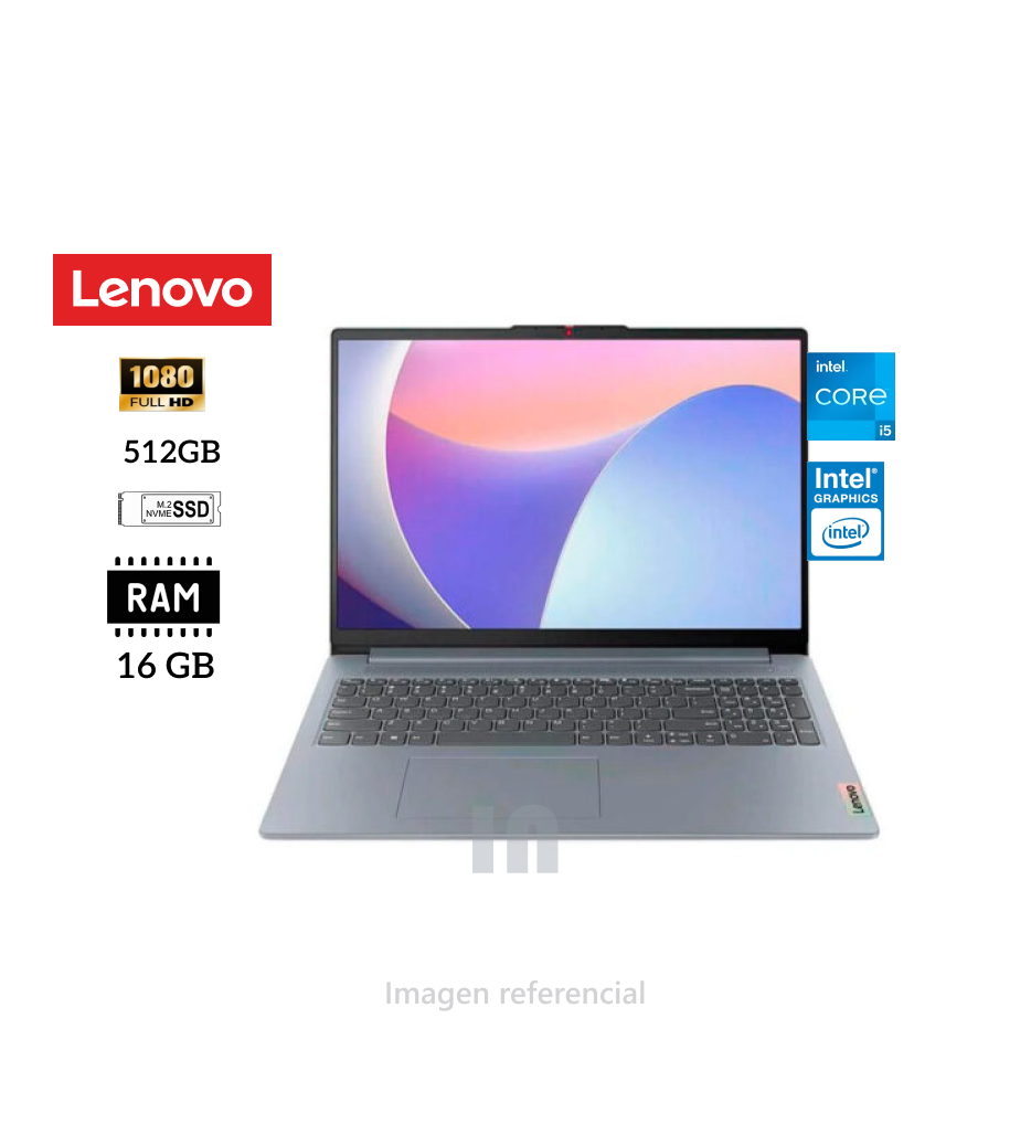 Lenovo IdeaPad Slim 3 15IRU8 – Laptop Intel Core i5 | 8GB RAM | SSD 512GB | 15.6” Full HD