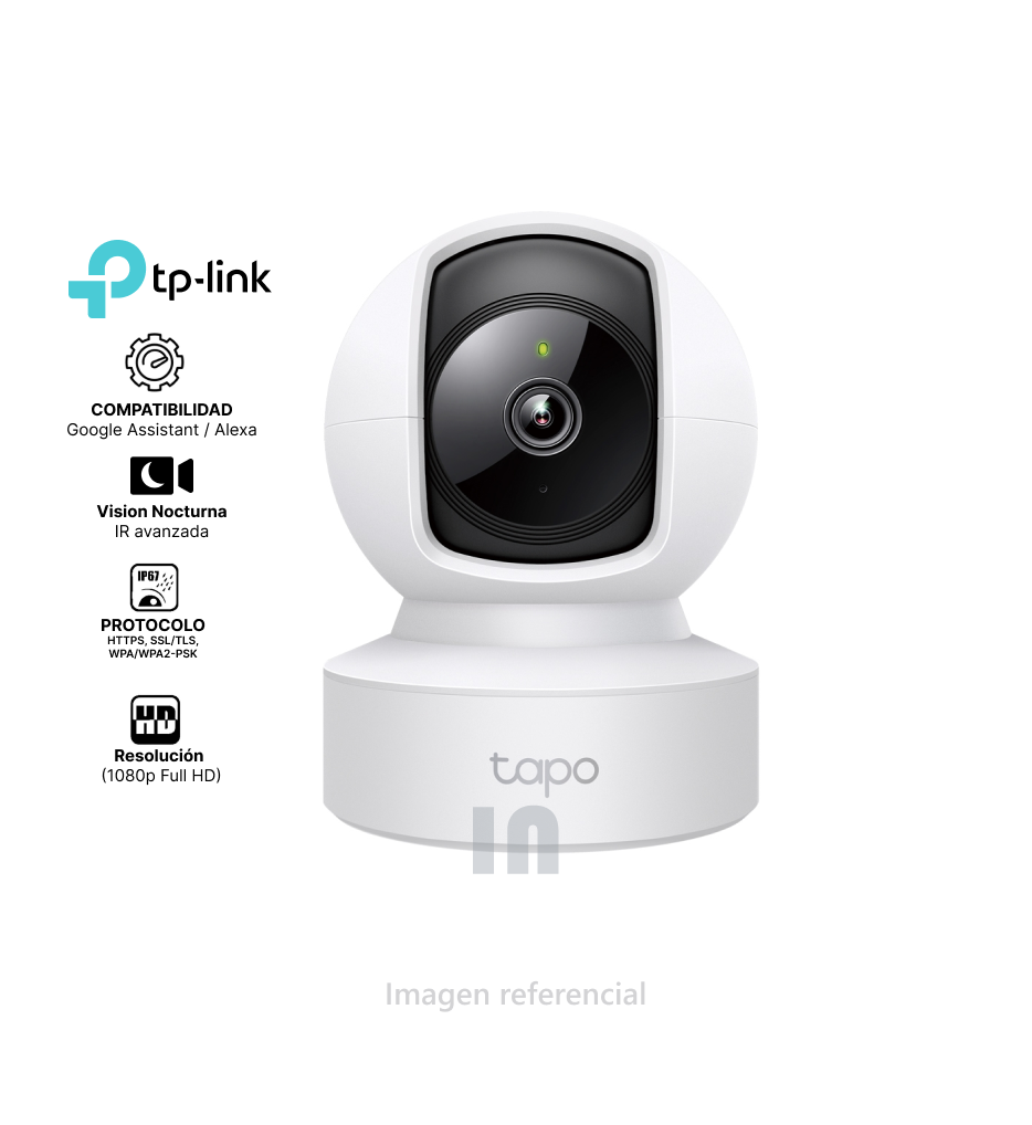 TP-LINK TAPO C202 Cámara de seguridad WIFI 2MP 360º PT.
