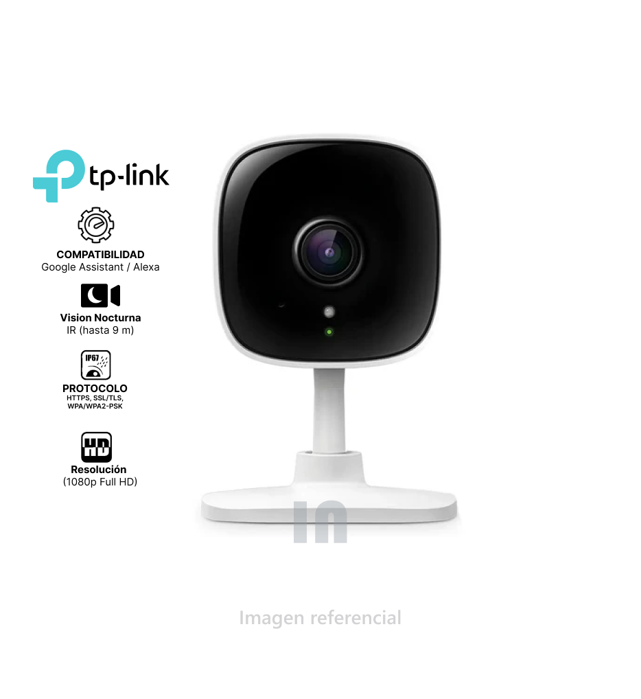 Cámara de Seguridad TP-LINK Tapo C100  WIFI 2MP Inteligente.