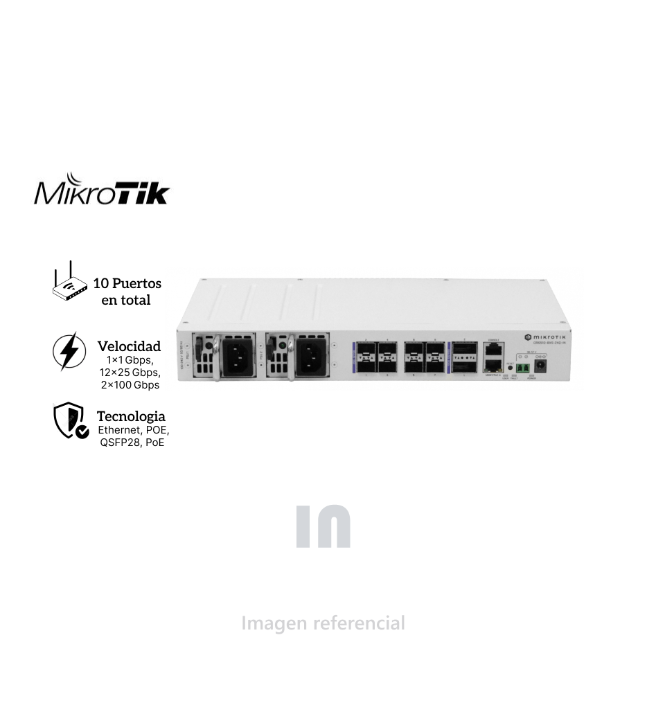 Switch MikroTik CRS510-8XS-2XQ-IN Review 8-port 25GbE 2-port 100GbE.