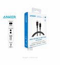 Cable de datos y carga anker 322 usb-c to usb-c 1.8mts, 60w, trensado, iphone y androide.