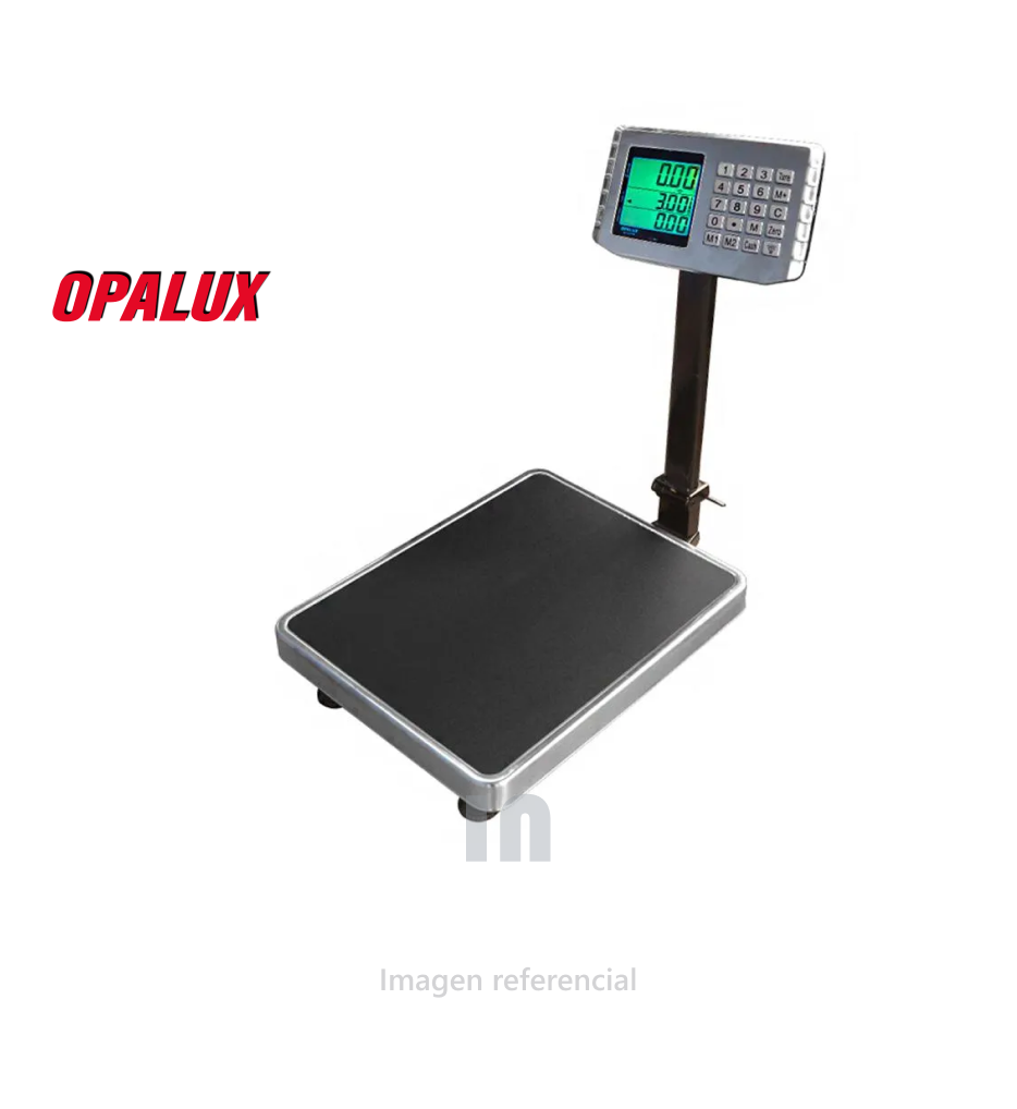 BALANZA DIGITAL OPALUX OP-GS300 300KG CABEZA Y TECLA METAL.