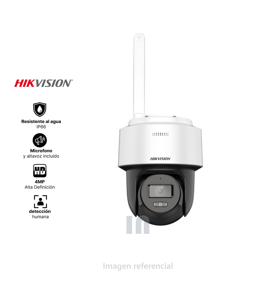 CAMARA WIFI HIKVISION DS-2DE2C400MWG/W EASYLINK  4MP PT DOMO EXTERIOR.