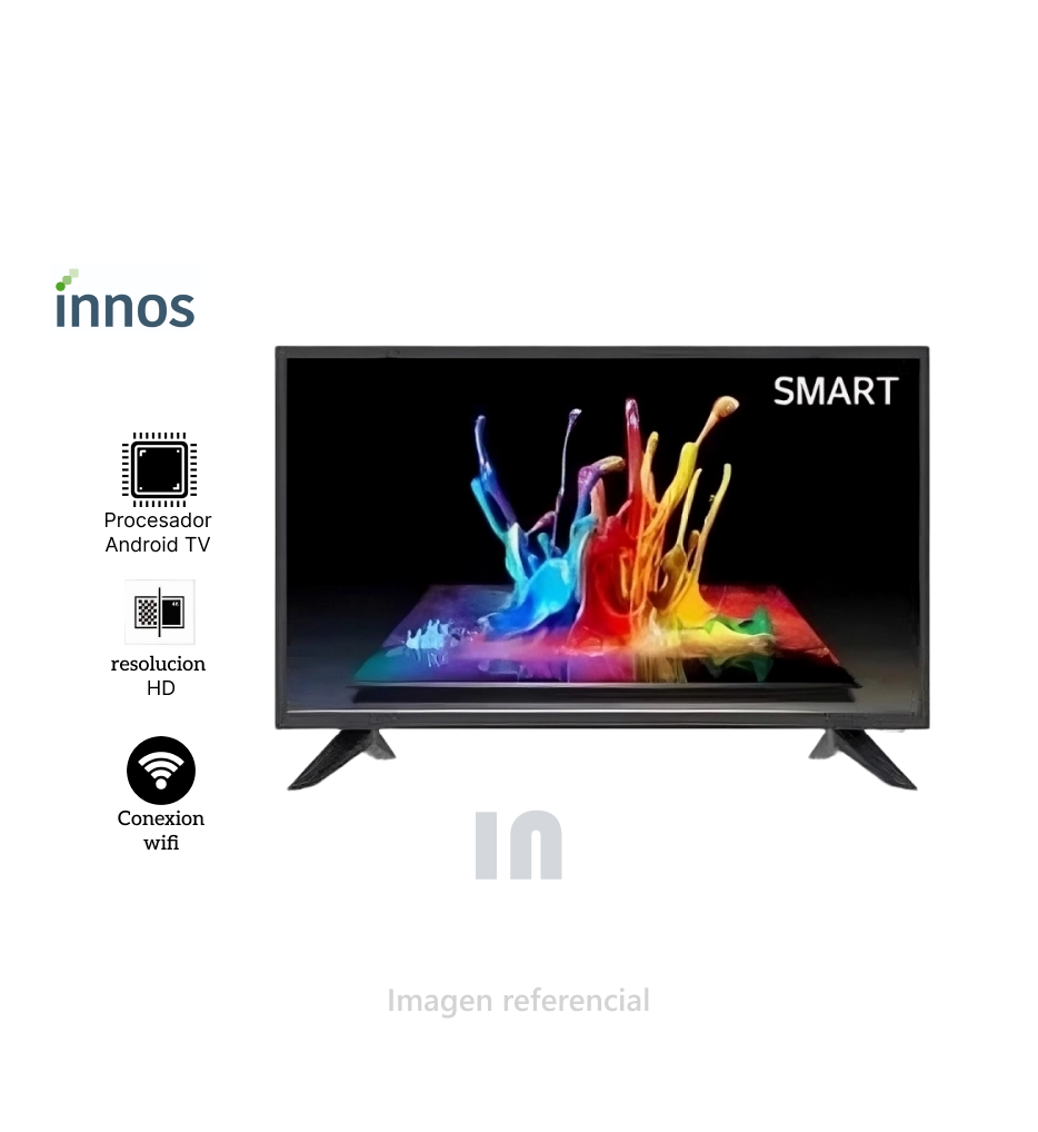 Televisor INNOS S2401KU 24” Smart HD – WiFi 2.4GHz | Compacto y Versátil