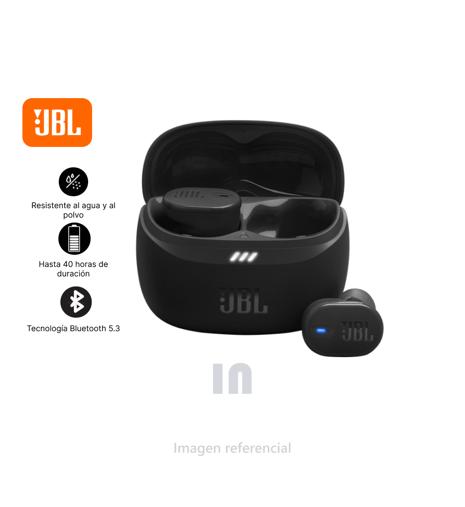 JBL Tune Buds 2: Auriculares Inalámbricos con Sonido Espacial, Cancelación de Ruido y Claridad Superior